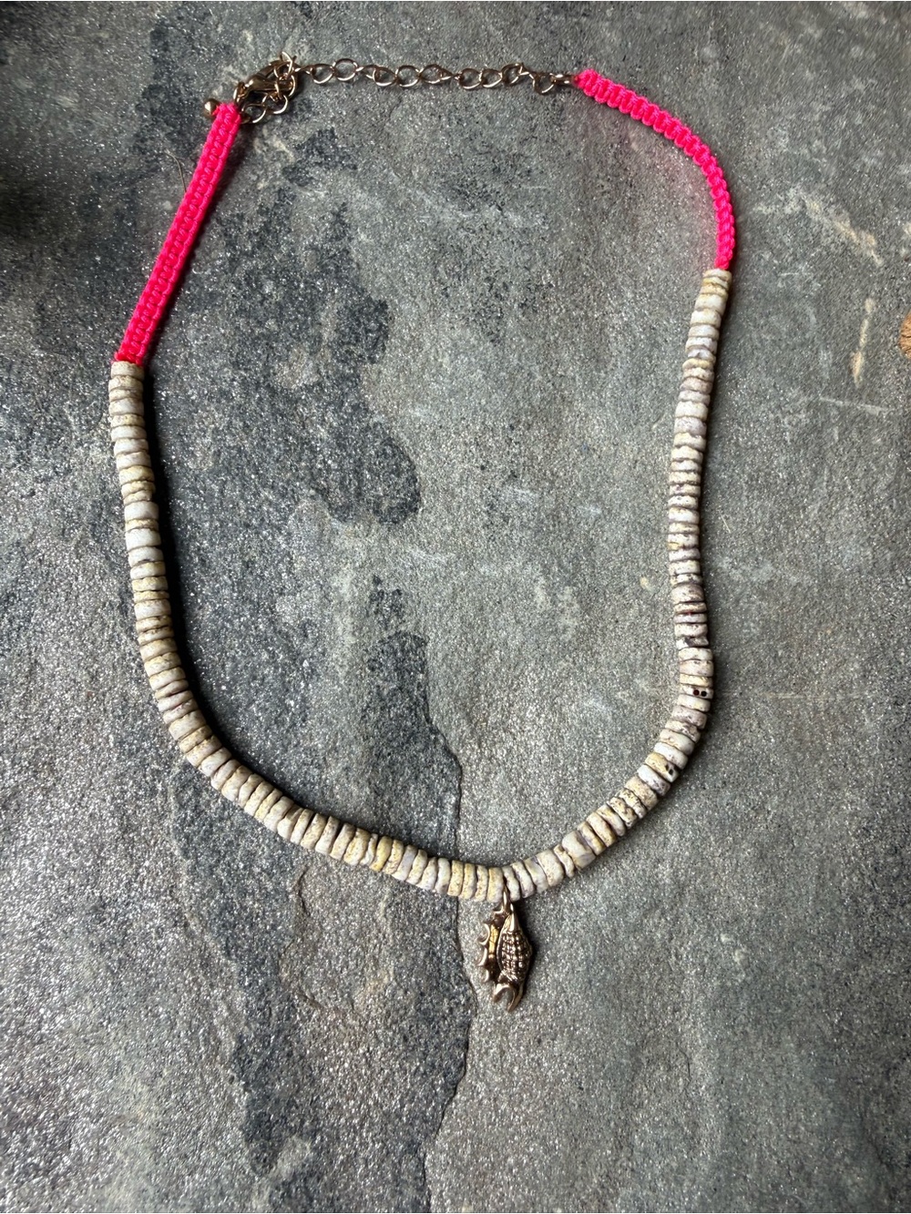 New🌟Free People-Handmade Cream Shell Pendant Necklace